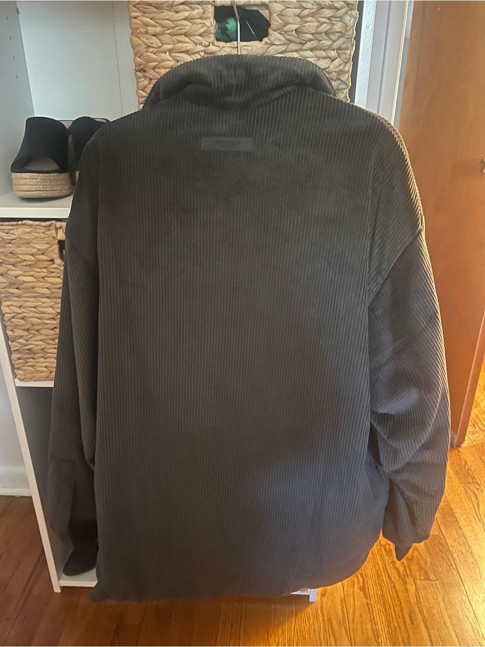 Essentials Men's Corduroy Shirt Jacket - Charcoal